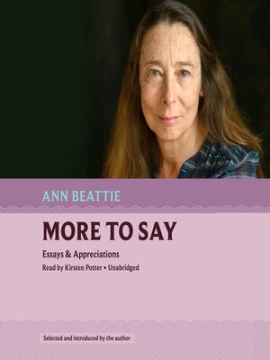 cover image of More to Say
